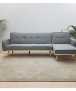 MULTI HOME FURNITURE Modern design Sofa Bed or Three seater L shape sofa made with finest fabric with wooden legs MH-851-GREY SOFA CUM BED