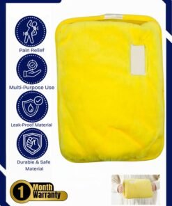 Prime by javaudan Electric Hot Water Bag Rechargeable Heating Bag with Fleece Cover for Cramps, Neck, Shoulders Pain Relief Bag for Hot Therapy Hand & Feet Warmer