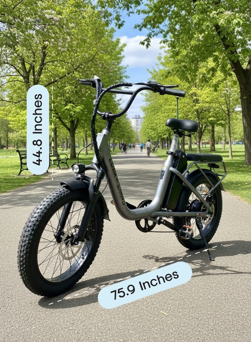 Lucky Liang U03 Electric Bike 500W Motor (750W Max), 48V 13Ah Battery, 45Km/h Speed, 45Km Range, 20”3.0 Tires, Disc Brakes, Carbon Steel Frame – Powerful Long Range E-Bike for Adults - Image 5