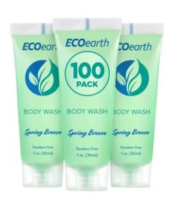 EcoEarth Travel Size Body Wash (1 Fl Oz 100 Pk Spring Breeze) Delight Your Guests With A Revitalizing And Refreshing Hotel Body Wash Quality Mini And Small Size Guest Hotel Toiletries In Bulk