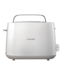 Philips Toaster Daily Collection - Plastic, 2 Slots With Bun Warmer, 8 Settings, 830 W HD2581/01 White
