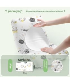 Disposable Cute Pillowcase Travel Portable Winter Thickened Large Household Double Hotel Supplies Suit Wholesale-Color:Happy Cat-Specifications: Sterile And Thickened
