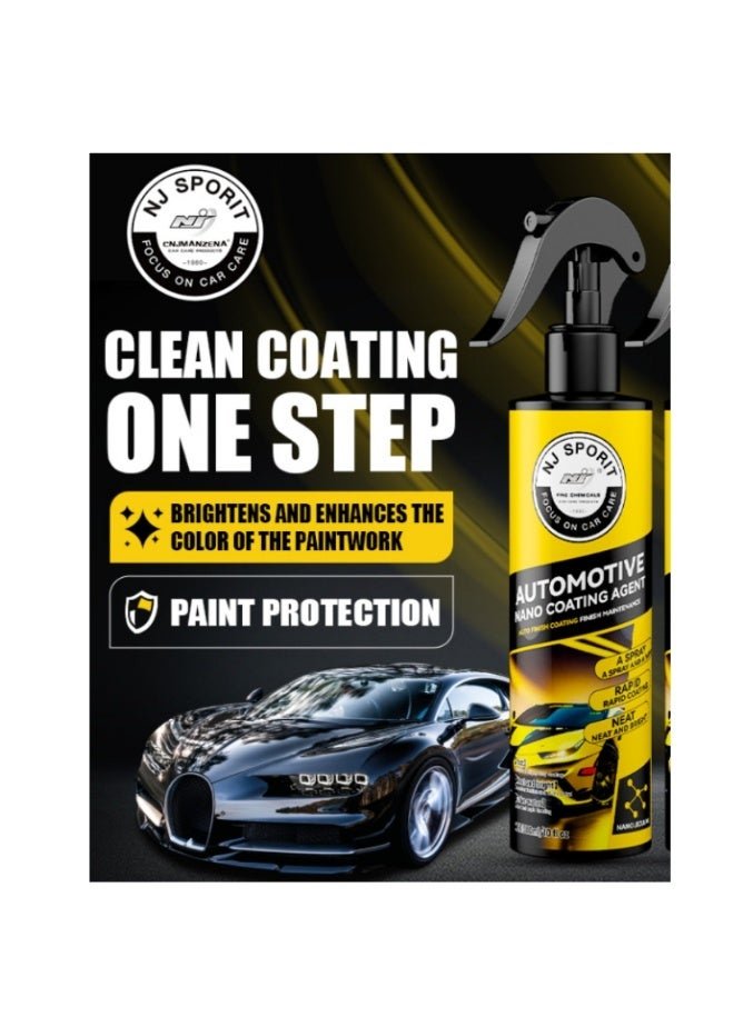 NJ SPORIT Car Scratch Repair Nano Spray, Car Coating Spray 300ml, Waterless Wash and Wax, Hydrophobic, High Protection Car Spray, UV Protection Nano Repair Spray for Cars, Trucks