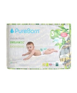 PureBorn Organic Diapers Size-3 5.5-8kg Master Value Pack Leopard Print 112 Diapers