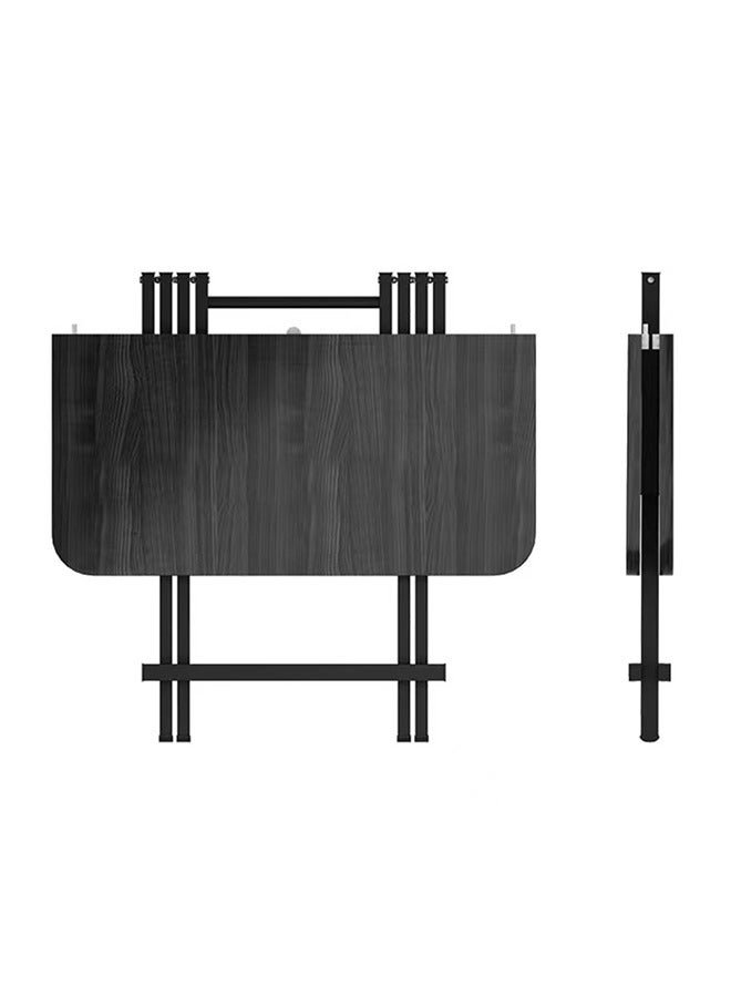 CityRiya-Long Portable Folding Table Kitchen Dining Table Camping Table Wooden Square Black Dining Table 80*80cm - Image 3