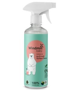 Windmill baby Baby Natural Multi Surface Cleaner Spray, Usda Certified, Fragrance Free, Fumes Free, For Toys, Feeding Chairs, Mats, Cribs, Windows & More - 450Ml
