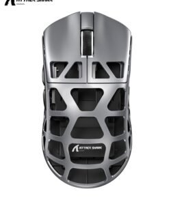 Attack Shark R3 46g Superlight Wireless Gaming Mouse, Magnesium Alloy BT/2.4Ghz/Wired Computer Mouse, PAW3395 26K DPI Sensor, 8000Hz Wireless Polling Rate Programmable Mice for PC/Laptop/Mac (Grey)