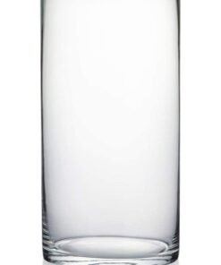 Kmte Cylinder Glass Vase Clear 12x20cm