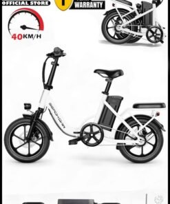 Wind Horse W2B Folding Electric Scooter with 350W High Speed Motor, 36V 8AH Battery, 40 KM/H Speed, 35 KM Range, Dual Disk Brakes, Carbon Alloy Frame, 16-Inch Tires, Front Suspension Fork, Portable Electric Scooter with Dual Seat