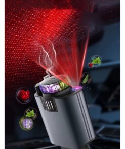 BlueFire 120W A5 in 1 Retractable Car Charger with Starlight & Air Freshener – PD 30W Fast Charger for iPhone 16/15/14/13/12/11, Android – 5-in-1 USB C Car Adapter, QC3.0, Fireproof PC, Quick Charge