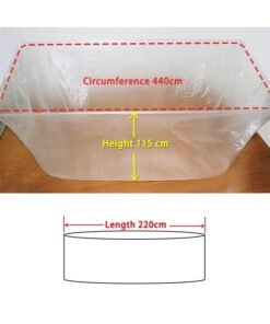 TFY Ultra Large Disposable Film Bathtub Lining Bags for Salon, Household and Hotel Bath Tubs (86 Inch x 47 Inch) - 5 Pieces (Individual Package)
