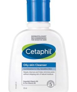 Cetaphil Oily Skin Cleanser, Combination To Oily And Sensitive Skin, Face And Body Wash For Men And Women, With Niacinamide, Unscented, Soap Free, Hypoallergenic, For Men And Women 125ml