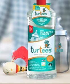 Turtees Baby Toy & Bottle Cleanser Pack of 2 (1000ml x 2) – Gentle & Safe Liquid for Baby Bottles, Nipples, Toys & Feeding Accessories – Removes Milk Residue, Alcohol & Colour Free