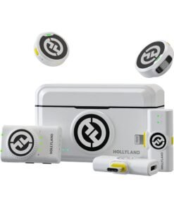 Hollyland Lark M2 DUO-Combo Button Lavalier Microphone System With Dual Transmitter Kit White