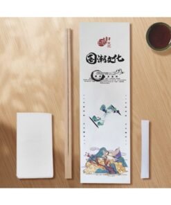 Disposable Tableware Suit Takeaway Rice Spoon Chopsticks Four-piece Tableware Bag Hotel Catering Plastic Spoon Manufacturers Customized-Color:Chinese Style Simple Toothpick Style