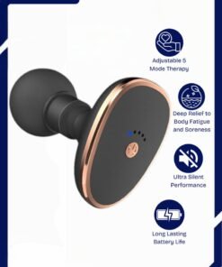 Prime by javaudan 5 Speed Mini Portbale USB Reachrageable Massage Gun Deep Tissue Muscle Massager Body Pain Relief Tool For Body And Neck Vibrator Fitness