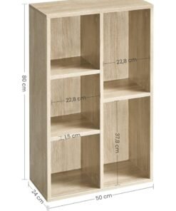 MODERN HOME Multifunctional Shelf for Kid's Room and Office - Organizer for Toys, Books, and Supplies, Beige - Image 4