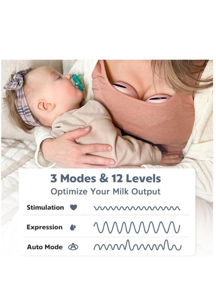 Osowake Portable Wearable Breast Pump - 3 Mode Portable Electric Pump with Low Noise and 22/20mm Silicone Connector, 180ml Storage Capacity. - Image 3