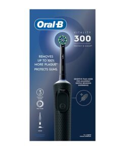 Oral-B Vitality 300 Protect x Clean Rechargeable Electric Toothbrush, Pack of 1 - Black