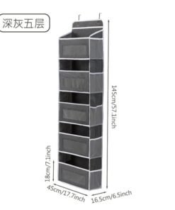 Wardrobe Door Rear Storage Hanging Bag Wall-Mounted Simple Storage Bag Wall-Mounted Storage Bag Storage Hanging Bag Hanging Pocket