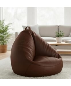 Harmony Home Trio Leather Bean Bag Sofa Chair – Comfortable & Stylish Seating for Living Room, Bedroom & Lounge (Brown)