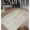 MERINOS Modern Vintage Style Area Rug Non-Slip Super Soft Touch Living Room Bedroom Floor Decoration Carpet Beige Natural Light Rectangular 200x300 cm