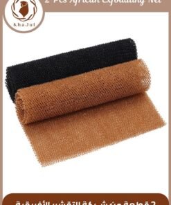 KHAJUL 2 Piece African Net Bath Sponge African Exfoliating Long Body Scrubber Tight Weave Beauty Skin Smoother Tower Bath Cloth Porous Stretches Back Washcloths For Daily Use Or Stocking Stuffer