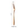 304 Stainless Steel Fruit Fork Salad Fork Creative Two-Tooth Cake Fork Western Food Dessert Sign Hotel Supplies Tableware-Specifications: Rose Gold Fork
