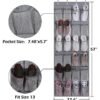 Breathable Mesh Large 24 Pocket Shoe Organizer Wall Hanging Bag Storage Closet Rack Holds Up to 40 Pounds Sturdy Hooks Space Saving Over Door Shoe Organi