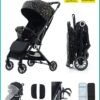 Bybeo Lightweight Baby Stroller,  One-Hand Folding Babies Strollers, Shock Absorption Travel Cabin for Newborn Infant Kids Aged 0 to 4, with Sunshade, Cooling Mat, Mosquito Net, 175-Degree Adjustable Seat