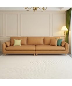 Comfynest Storage Included Brown Sofa With Scratch Resistant Anti Cat Scratch Fabric Sponge Seat Filling