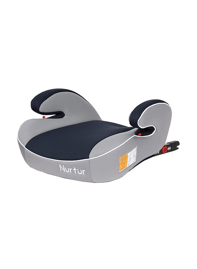 Nurtur Enzo Kids Booster Car Seat - Arm Rest Seat, Blow up Narrow Backless Booster Car Seat for Travel, Suitable from 4 years to 12 years (Group 2/3) - Grey Multi