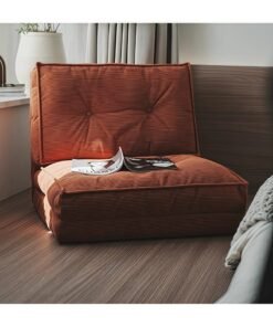 GGEROU Floor Sofa with Back Support, 5 Reclining Poistion Adjustable Bed, Folding Lazy Bed, Floor Lounge Chair, Gaming Recliner Sofa for Sleeping, Gaming, Reading Red