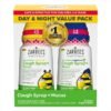 Zarbee's Kids Cough + Mucus Day/Night Value Pack for Children 2-6 with Dark Honey, Ivy Leaf, Zinc & Elderberry, 1 Pediatrician Recommended, Mixed Berry Flavor, 2x4FL Oz
