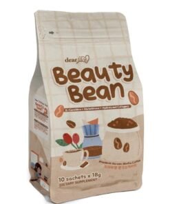 Dear Face Beauty Bean Slimming Coffee – Korean Mocha Coffee with L-Carnitine, Glutathione, Collagen & Probiotics – 10 Sachets x 18g