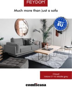 COMFICASA FEYDOM Cloud Velare middle dark grey : Modular 2- seater sofa bed