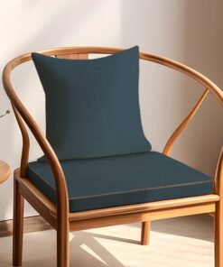 Solid Color Light Luxury New Chinese Style Sofa Sponge Seat Cushion Dining Chair Solid Wood Armchair Chair Sofa Deck