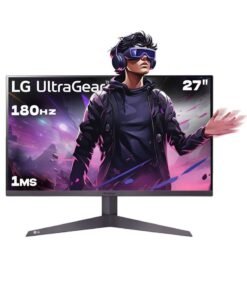 LG 27 UltraGear™ FHD 180Hz Gaming Monitor, 1ms MBR, HDR 10, AMD FreeSync™, Dynamic Action Sync, 16:9 Aspect Ratio 27GS50F-B Black