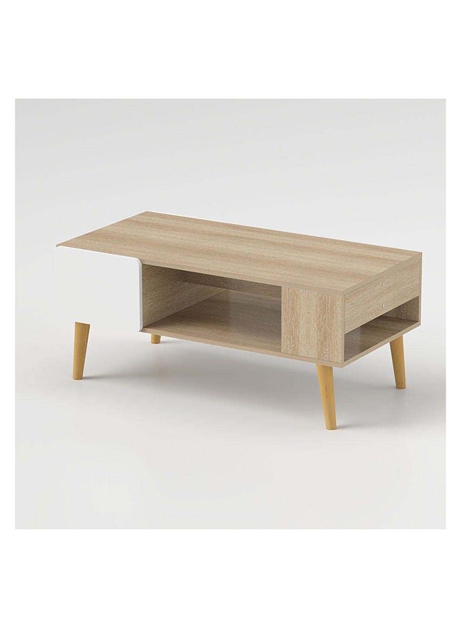 DANUBE HOME Adonia Coffee Table Multifunctional Living Room Desk Space Saving Center Table Modern Design Furniture For Home Living Room L 100 x W 53 x H 42 cm Oak - Image 2