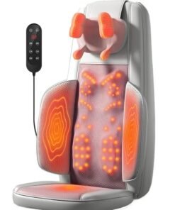 XiuWoo Shiatsu Neck Back Massager with Heat Rolling Electric Back Massagers Chair Pad for Office Car, Home Seat use Adjustable Intensity Full Body Massage Gifts for Dad Mom Women Men