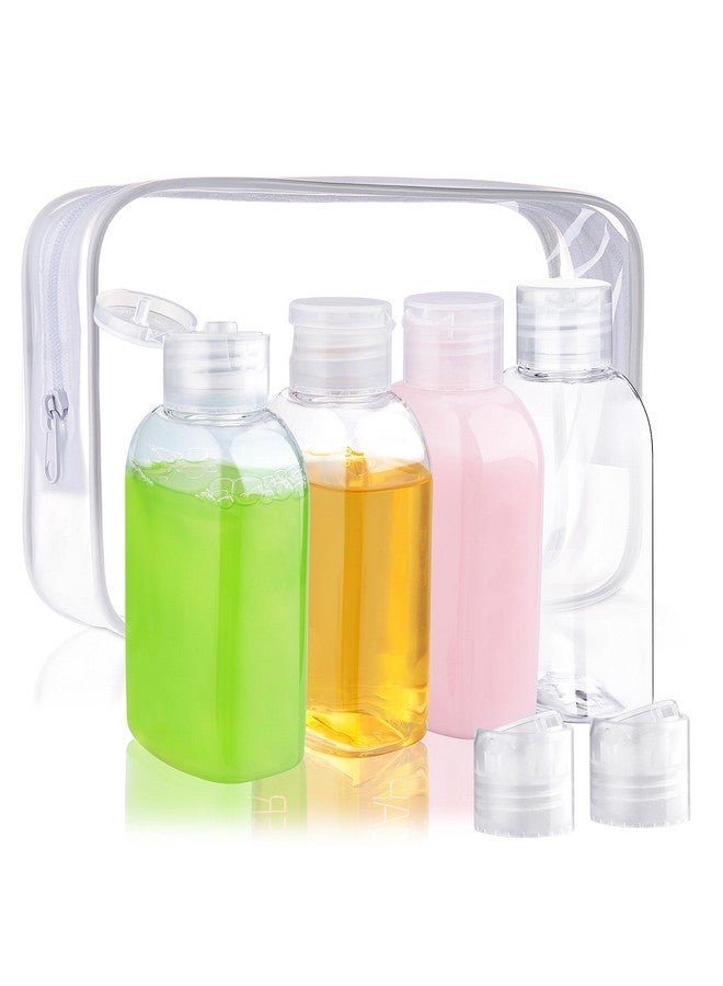Cosywell Travel Shampoo Bottles 4pcs 3.4oz TSA Approved Travel Bottles for Toiletries Travel Size Bottles Leak Proof Empty Lotion Containers with Flip Cap Small Plastic Squeeze Bottles