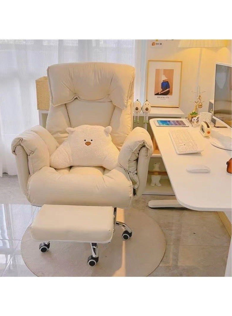 Lazy Home Comfortable Sofa Chair Study Office Chair Back Can Lie Live Video Gaming Swivel Chair - Image 2