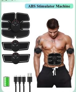HALAMODO ABS Stimulator Ab Machine  Abdominal Toning Belt Workout Portable Ab Stimulator Home Office Fitness Workout Equipment for Abdomen