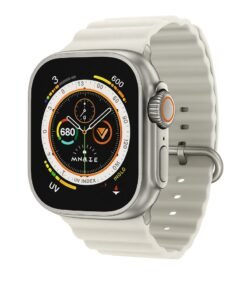 Smart Watch 8 Ultra 49mm – Fitness Tracker with Wireless Charging, GPS, Heart Rate, Sleep Monitor, Waterproof, Call Alerts – Compatible with Android & iOS – White Strap