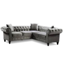 Maharat Al Bahar L Shaped Sofa Set With Cushion 4 Seaters Grey 200x80x80