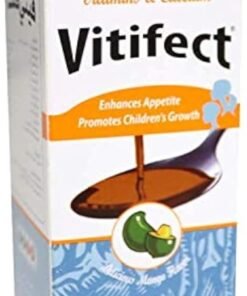 saja TML Vitifect Syrup 120ml - Alcohol Free Vitamins & Calcium for Children's Growth with Delicious Mango Flavor