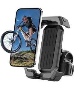 Bike Phone Holder, Motorcycle Phone Mount, Motorcycle Handlebar Cell Phone Clamp, Scooter Phone Clip for 4.7" to 6.8" Smartphones for Bicycle, Electrict Vehicle, Mountain Bike