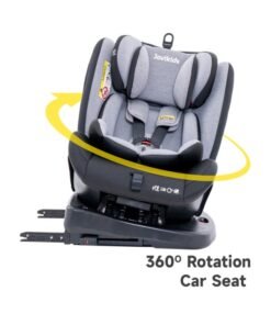 Jovikids Angel Safety Baby Car Seat with Isofix and Top Tether, 360 Degree Swivel Child Seat, Rotating Carseat for Group 0/1/2/3, 0-12 Years Old, ECE R44/04, Black