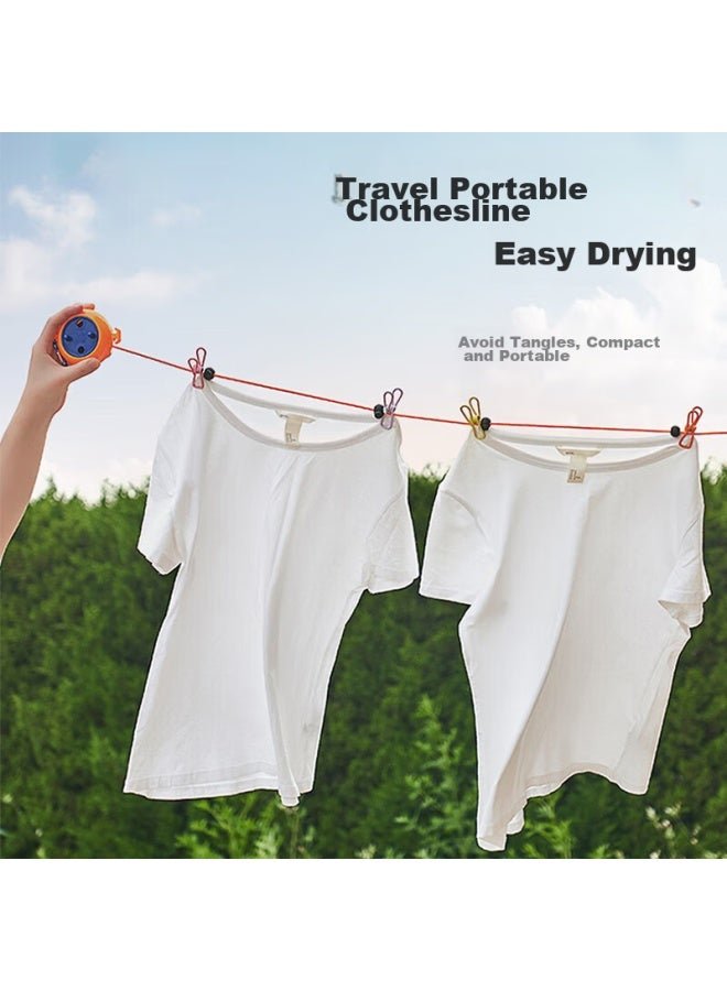 Forty thousand kilometers 40,000 Kilometers Travel Clothesline Outdoor Essential Portable For Business Trips, Hotels, And Guesthouses Clothes Drying Line Sw7170