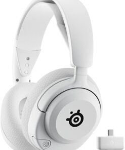 steelseries Arctis Nova 5 Wireless - Gaming Headset for PC, PS5, PS4, Switch, Mobile - White - 100+ Audio Presets - Neodymium Magnetic Drivers - 60H Battery - 2.4GHz or BT - ClearCast Gen2.X Mic